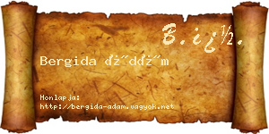 Bergida Ádám névjegykártya